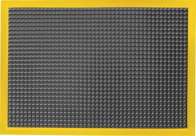 ESD Anti-Fatigue Floor Mat with 5 cm Yellow Bevel | Infinity Bubble ESD | Black | 60 x 120 cm